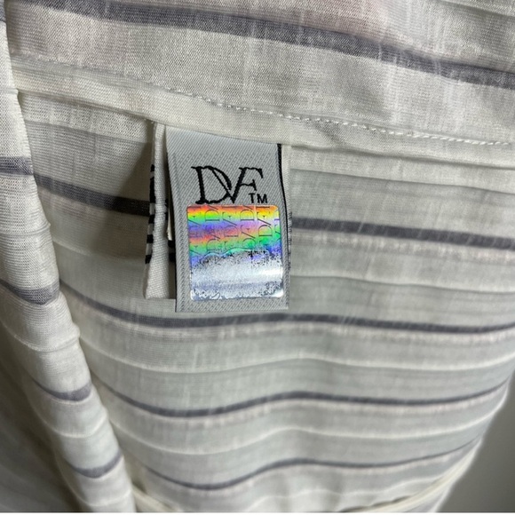 Diane von Furstenberg New Keoni White Accordion Pleated Blouse 8 - Picture 6 of 7